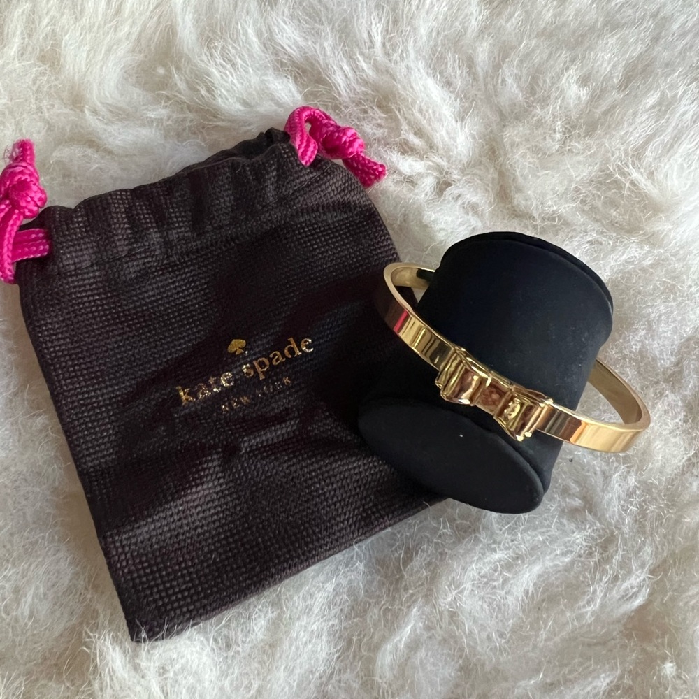 Kate Spade Gold Bangle with Bow Accent